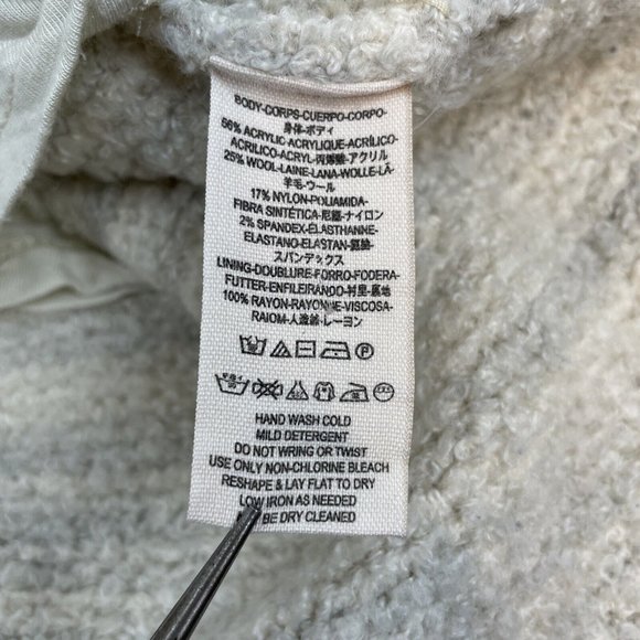 Free People Blazer Womens Small XS Zebra Yarn Icicle Teddy Double Breasted - Picture 6 of 10